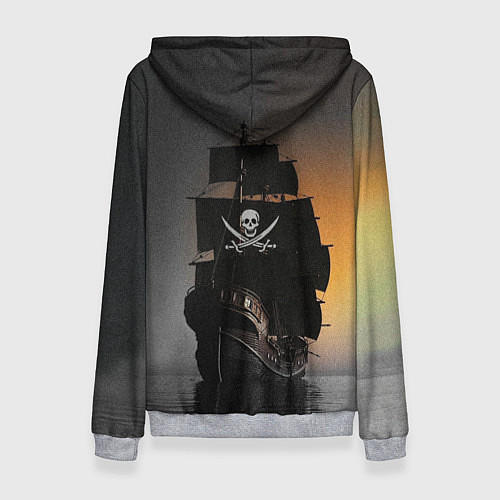 Женская толстовка Пиратский фрегат / 3D-Меланж – фото 2