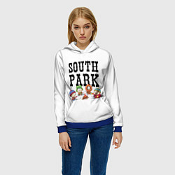Толстовка-худи женская South park кострёр, цвет: 3D-синий — фото 2