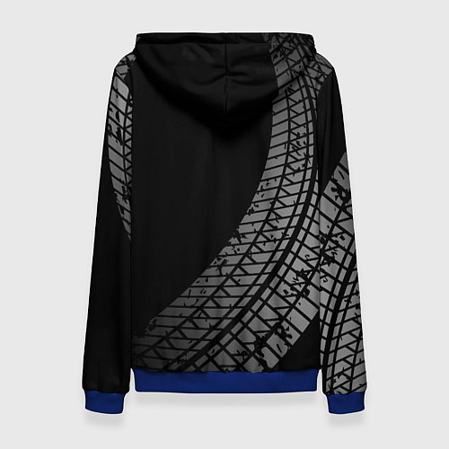Женская толстовка BMW tire tracks / 3D-Синий – фото 2