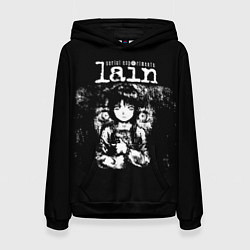 Толстовка-худи женская Serial Experiments Lain, цвет: 3D-черный