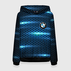 Толстовка-худи женская BMW texture, цвет: 3D-черный