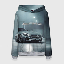 Толстовка-худи женская Mercedes AMG - Motorsport, цвет: 3D-меланж