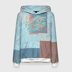 Толстовка-худи женская SURF, цвет: 3D-белый