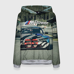 Толстовка-худи женская BMW M Power - Motorsport - Racing team, цвет: 3D-меланж