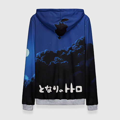 Женская толстовка Night flight Totoro / 3D-Меланж – фото 2