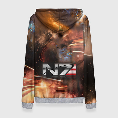 Женская толстовка Mass Effect N7 - Jane Shepard / 3D-Меланж – фото 2