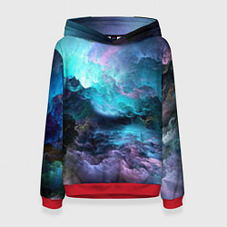 Толстовка-худи женская Спящий космос, цвет: 3D-красный