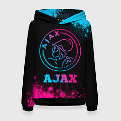 Толстовка-худи женская Ajax - neon gradient, цвет: 3D-черный