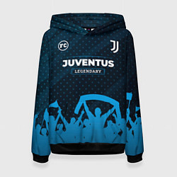 Толстовка-худи женская Juventus legendary форма фанатов, цвет: 3D-черный