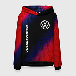 Женская толстовка Volkswagen красный карбон