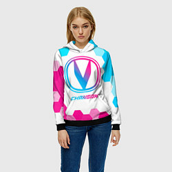 Толстовка-худи женская Changan neon gradient style, цвет: 3D-черный — фото 2