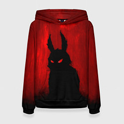 Толстовка-худи женская Evil Rabbit, цвет: 3D-черный