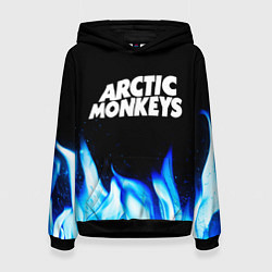 Толстовка-худи женская Arctic Monkeys blue fire, цвет: 3D-черный
