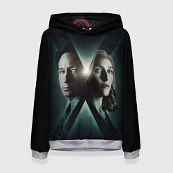 Толстовка-худи женская X - Files, цвет: 3D-меланж