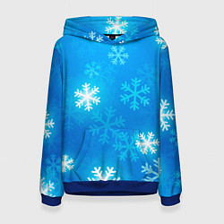 Толстовка-худи женская Зима 2023, цвет: 3D-синий