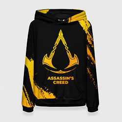 Толстовка-худи женская Assassins Creed - gold gradient, цвет: 3D-черный