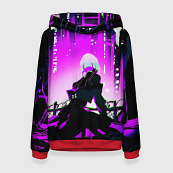 Толстовка-худи женская Люси нетраннер - фиолетовый, цвет: 3D-красный