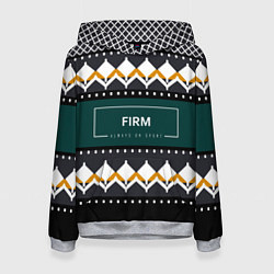 Толстовка-худи женская FIRM ретро свитер, цвет: 3D-меланж