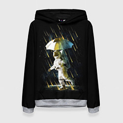 Толстовка-худи женская Прогулка под метеорами, цвет: 3D-меланж