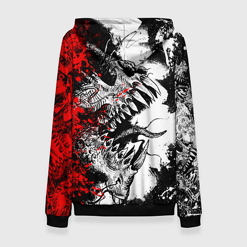 Женская толстовка Демон внутри меня / 3D-Черный – фото 2