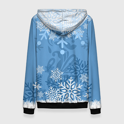 Женская толстовка Снегурочка с косами / 3D-Черный – фото 2