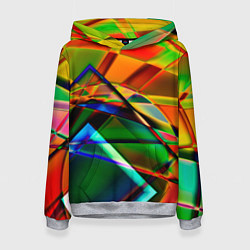 Толстовка-худи женская Разноцветное стекло, цвет: 3D-меланж