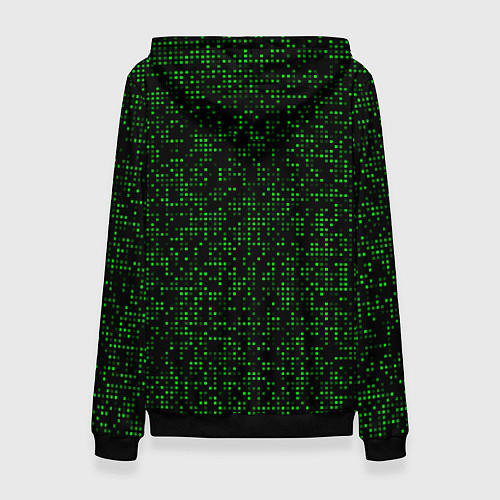 Женская толстовка Minecraft green squares / 3D-Черный – фото 2
