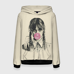 Толстовка-худи женская Wednesday bubble gum, цвет: 3D-черный