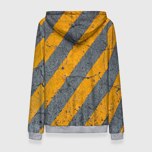Женская толстовка Желтые полосы на бетоне / 3D-Меланж – фото 2