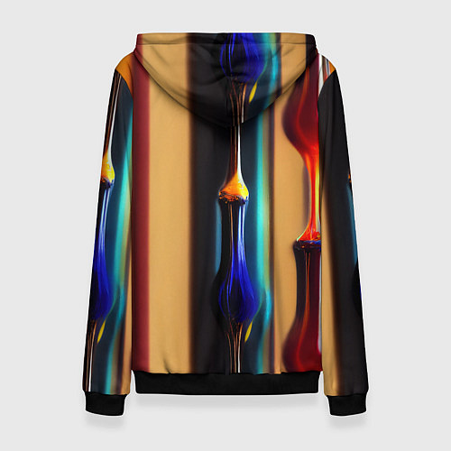 Женская толстовка Жидкое стекло / 3D-Черный – фото 2