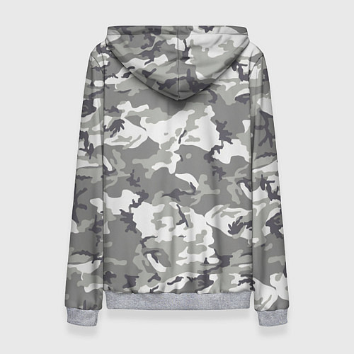 Женская толстовка Снежный камуфляж / 3D-Меланж – фото 2