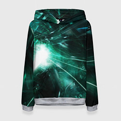 Толстовка-худи женская Световая вспышка, цвет: 3D-меланж