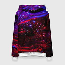 Толстовка-худи женская Квантовое пространство от Midjourney, цвет: 3D-белый