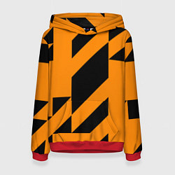 Толстовка-худи женская Абстракция abstractart, цвет: 3D-красный