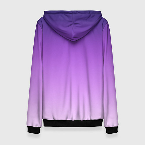 Женская толстовка Фиолетово-сиреневый градиент / 3D-Черный – фото 2