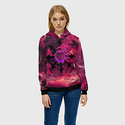 Толстовка-худи женская Метка хаоса Слаанеш, цвет: 3D-черный — фото 2