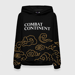 Толстовка-худи женская Combat Continent anime clouds, цвет: 3D-черный