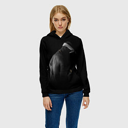 Толстовка-худи женская 2Pac Тупак Шакур, цвет: 3D-черный — фото 2