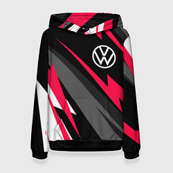 Толстовка-худи женская Volkswagen fast lines, цвет: 3D-черный