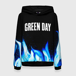 Женская толстовка Green Day blue fire