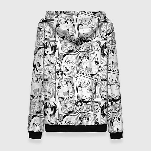 Женская толстовка Anime hentai ahegao / 3D-Черный – фото 2