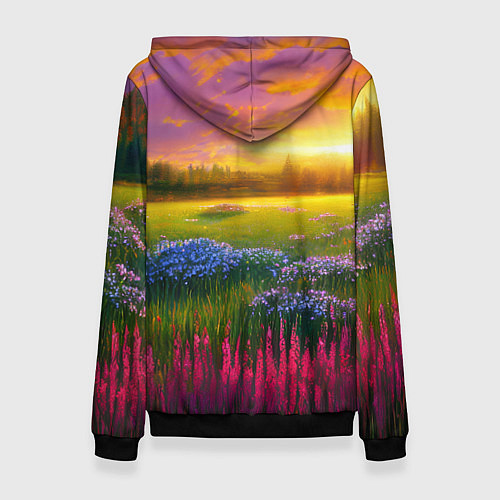 Женская толстовка Летний закат / 3D-Черный – фото 2