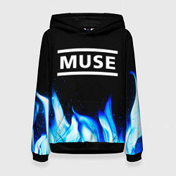 Толстовка-худи женская Muse blue fire, цвет: 3D-черный