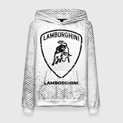 Женская толстовка Lamborghini с потертостями на светлом фоне