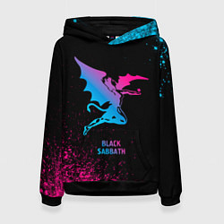Толстовка-худи женская Black Sabbath - neon gradient, цвет: 3D-черный