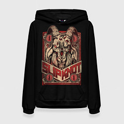 Толстовка-худи женская Slipknot - Бафомет, цвет: 3D-черный