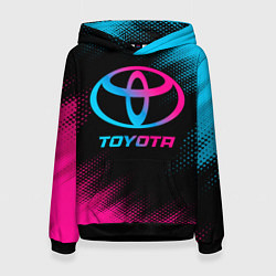 Толстовка-худи женская Toyota - neon gradient, цвет: 3D-черный