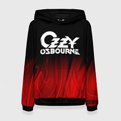 Толстовка-худи женская Ozzy Osbourne red plasma, цвет: 3D-черный