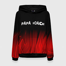 Толстовка-худи женская Papa Roach red plasma, цвет: 3D-черный