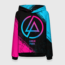 Толстовка-худи женская Linkin Park - neon gradient, цвет: 3D-черный